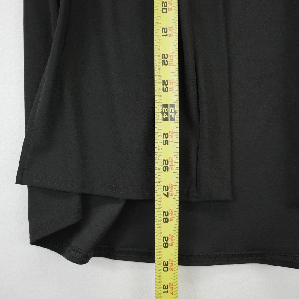 Sympli Black Open‎ Front Sleeveless Cardigan Vest Draped Lagenlook Size 8 Canada